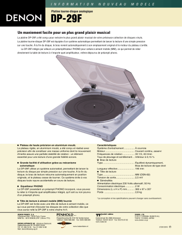 Denon D29F Manuel du propriétaire | Fixfr