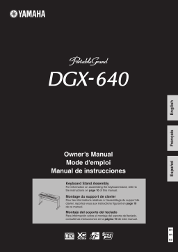 Yamaha DGX-640 Manuel du propriétaire