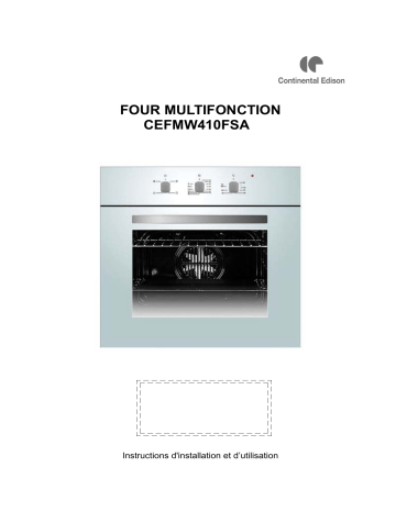 CONTINENTAL EDISON CEFMW410FSA Manuel du propriétaire | Fixfr