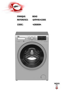 Beko WMY814330SWMY81283LMB3WMY81413LMB2WMY81483LMB2 Manuel du propriétaire