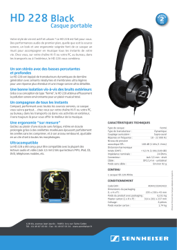 Sennheiser HD 228 BLACK Manuel du propriétaire