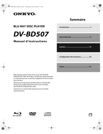ONKYO DV-BD507 Manuel du propriétaire | Fixfr