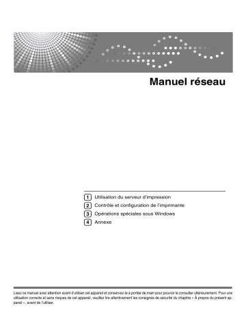 Ricoh MP C4500 NETWORK GUIDE Manuel du propriétaire | Fixfr