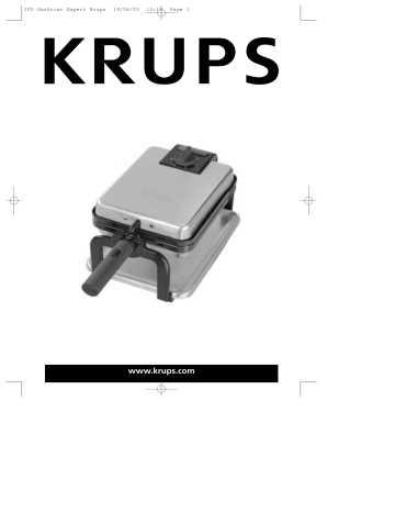 Krups FDD9 Manuel du propriétaire | Fixfr