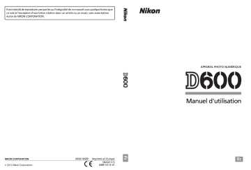 Nikon D600 Manuel du propriétaire | Fixfr