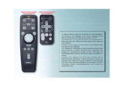 NEC REMOTE MT40 Manuel du propriétaire