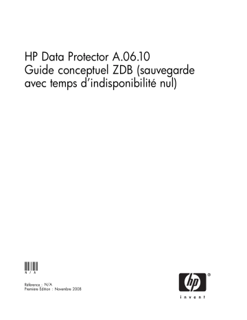 HP DATA PROTECTOR V6.1 SOFTWARE Manuel du propriétaire | Fixfr
