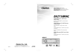 Clarion DXZ758RMC Manuel du propriétaire