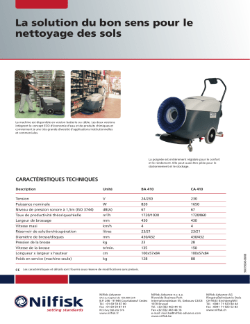 Nilfisk CA 410 Manuel du propriétaire | Fixfr