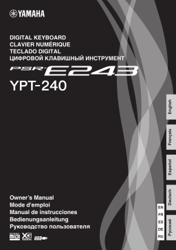 Yamaha PSR-E243/YPT-240 Manuel du propriétaire