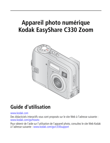 Kodak EasyShare C330 Manuel du propriétaire | Fixfr