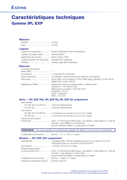 Extron IPL EXP S5 spécification