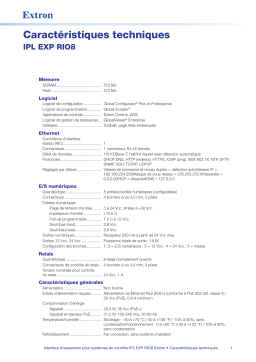 Extron IPL EXP RIO8 spécification