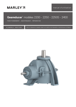 SPX Cooling Technologies Marley Series 2200, 2250, 2250S and 2400 Geareducer Manuel utilisateur