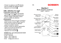 Gossen STARLITE 2 Essentials Manuel du propriétaire