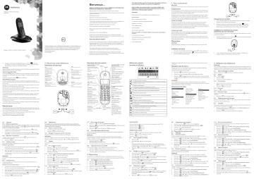 C1011LX | C1013LX | C1014LX | Motorola C1012LX Manuel du propriétaire | Fixfr