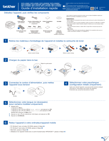 DCP-L2520D | MFC-L2700D | DCP-L2520DW | DCP-L2541DW | MFC-L2701D | MFC-L2700DW | DCP-L2540DN | DCP-L2500D | Brother MFC-L2703DW Manuel du propriétaire | Fixfr