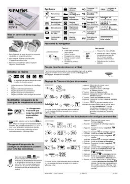 Siemens REV16 Manuel du propriétaire