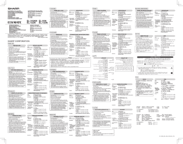 EL-81N | Sharp EL-123N Manuel du propriétaire | Fixfr