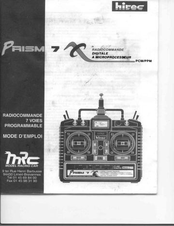 HiTEC PRISM_7 Manuel du propriétaire | Fixfr