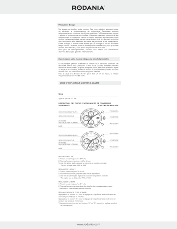 26114 - TR10 | 26120 - TR10 | Rodania 26106 - TR10 Manuel du propriétaire | Fixfr