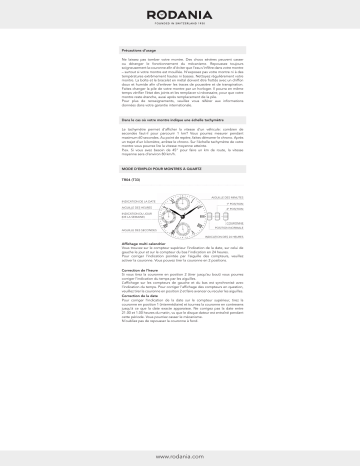 Rodania 26057 - TR04 Manuel du propriétaire | Fixfr