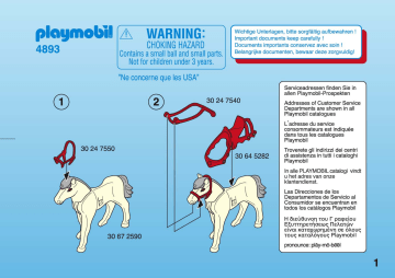 Playmobil 4893 Manuel du propriétaire | Fixfr