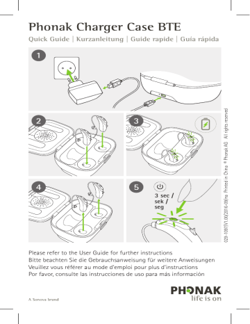 Phonak Charger Case BTE Manuel du propriétaire | Fixfr