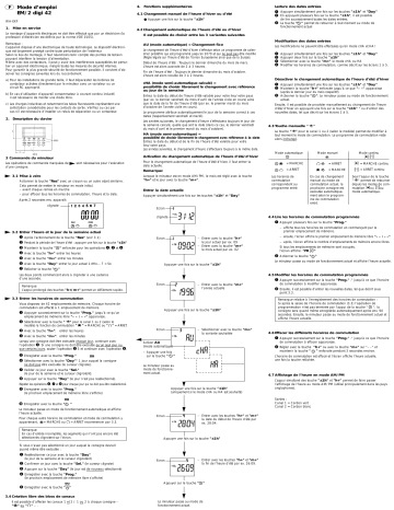 Grasslin EM-2 Digi 42 Manuel du propriétaire | Fixfr