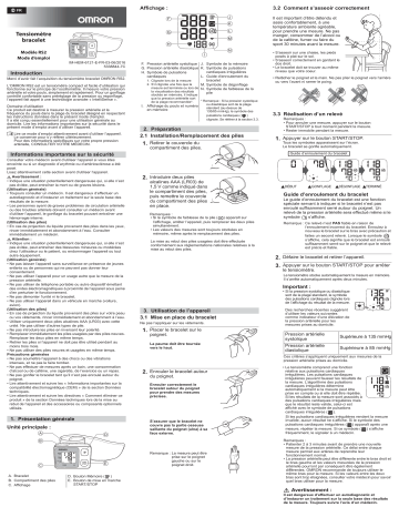 Omron RS2 - HEM-6121-E Manuel du propriétaire | Fixfr
