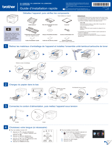 HL-L8260CDW | HL-L8360CDW | Brother HL-L9310CDW Manuel du propriétaire | Fixfr