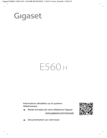 Gigaset E560 H Manuel du propriétaire | Fixfr