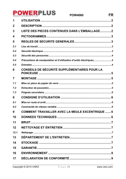 Powerplus POW4060 Manuel du propriétaire