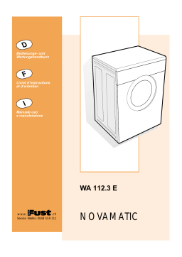 Novamatic WA 112.3 E Manuel du propriétaire