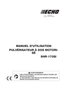 Echo SHR-170SI Manuel du propriétaire