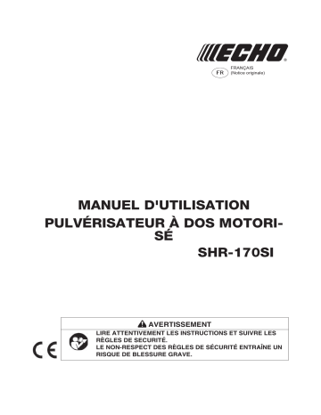 Echo SHR-170SI Manuel du propriétaire | Fixfr