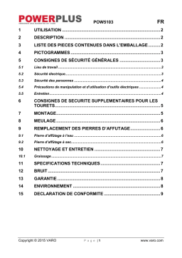 Powerplus POW5103 Manuel du propriétaire