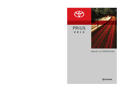 Toyota Prius 2013 Manuel du propriétaire