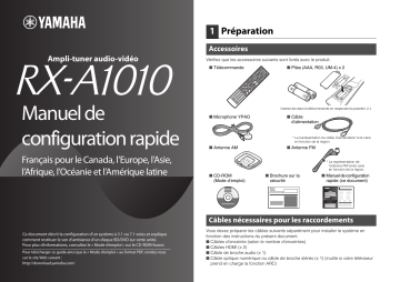 Yamaha RX-A1010 Manuel du propriétaire | Fixfr