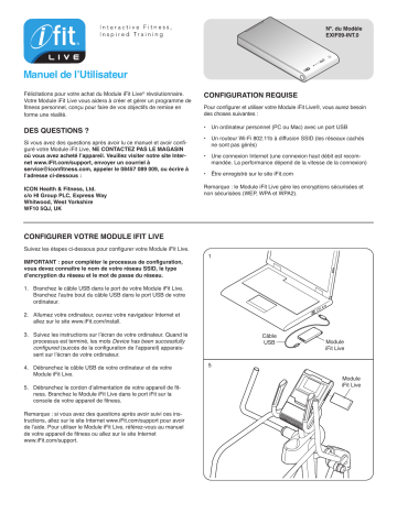 NordicTrack iFit Live - EXIF09-INT.0 Manuel du propriétaire | Fixfr