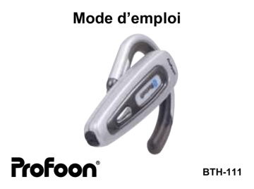 Profoon bth 111 Manuel du propriétaire | Fixfr