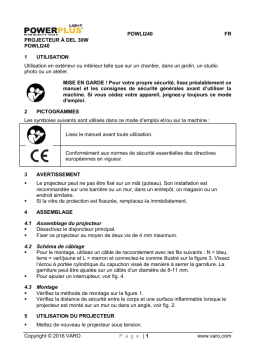 Powerplus POWLI240 - LED FLOODLIGHT Manuel du propriétaire