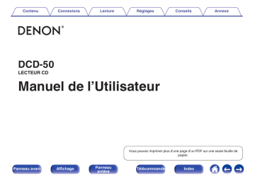 Denon DCD-50 Manuel du propriétaire | Fixfr