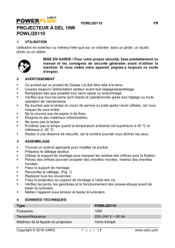 Powerplus POWLI20110 - LED ECO Manuel du propriétaire