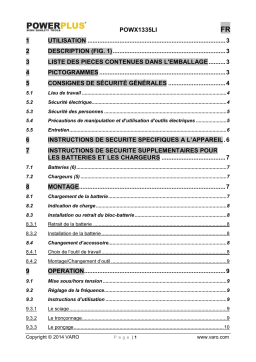 Powerplus POWX1335LI Manuel du propriétaire