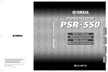 Yamaha PSR-550 Manuel du propriétaire | Fixfr