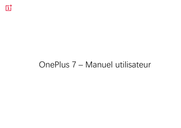 OnePlus 7 Manuel du propriétaire | Fixfr
