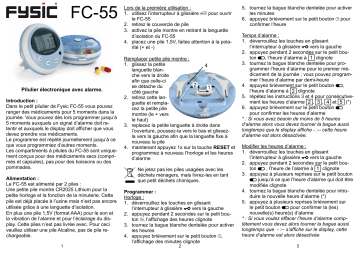 Fysic FC-55 Manuel du propriétaire | Fixfr