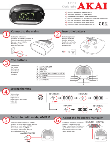 Akai AR151 Manuel du propriétaire | Fixfr