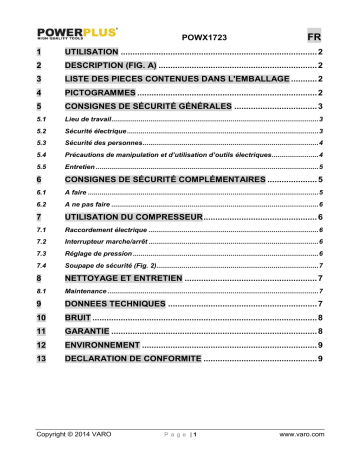 Powerplus POWX1723 Manuel du propriétaire | Fixfr